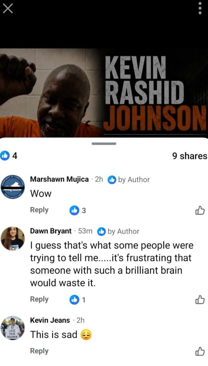 VDOC graphic comments with Dawn, Jeanes, and Marshawn